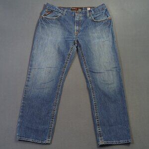 Ariat FR Jeans Men's 36x32 Fits 37x30 Blue M3 Loose Basic Stackable Straight Leg
